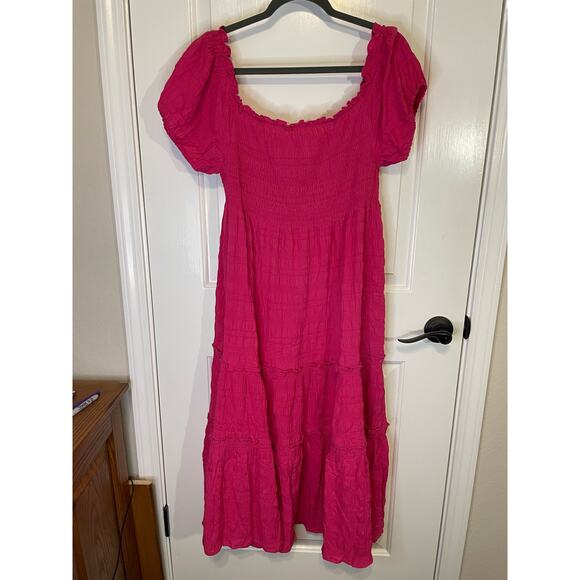 Davi and Dani womens large pink dress off shoulder new with tags - Picture 1 of 11